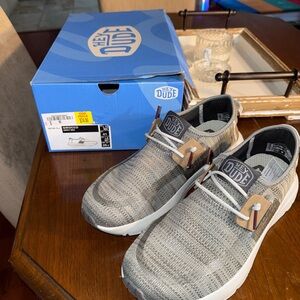 Hey Dude Light Gray Knit Shoes